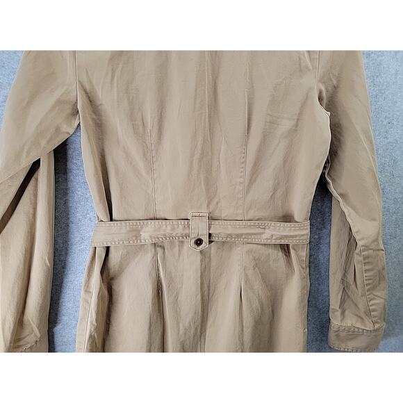 Lauren Jeans Co RALPH LAUREN Womens Sz 2 Dress Cotton Safari Tan Roll Tabs Belt - Picture 3 of 16